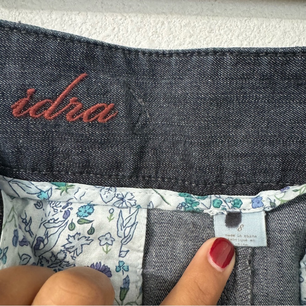 Anthropologie Idra Denim‎ Nautical A-Line Skirt Womens Size 8 Boho Casual - Picture 2 of 5